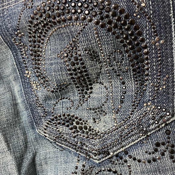 Antik Denim Original Vintage Crystal Logo CottonStretch Jeans NeverUsed - Picture 5 of 16